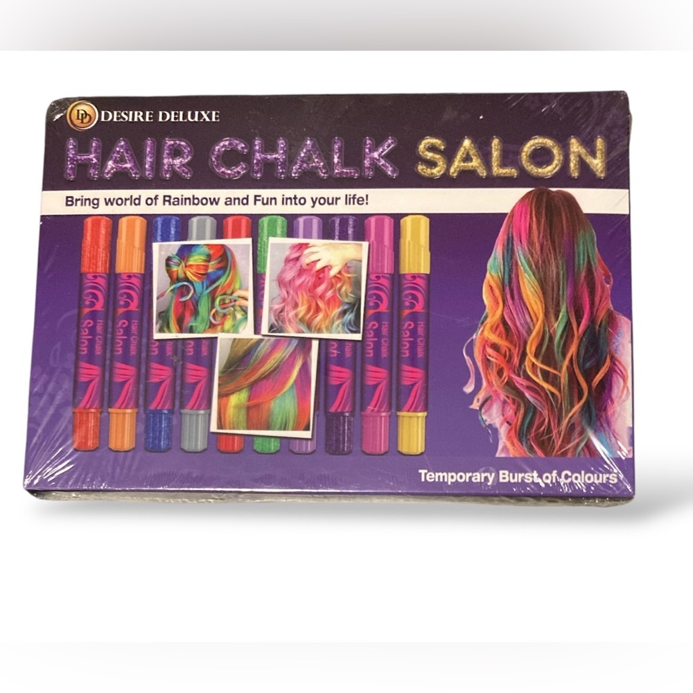 Hair Chalk Salon Temporary Bursts of Colors Unicorn Rainbow 10 Colors New